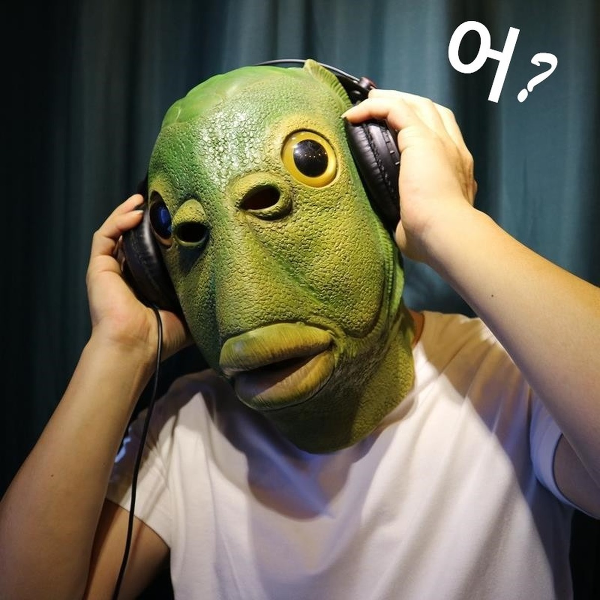 Mặt nạ hình đầu cá màu xanh lá cây vui nhộn độc đáo | BigBuy360 - bigbuy360.vn