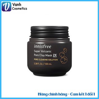 Mặt nạ đất sét Innisfree Super Volcanic Pore Clay Mask 2X