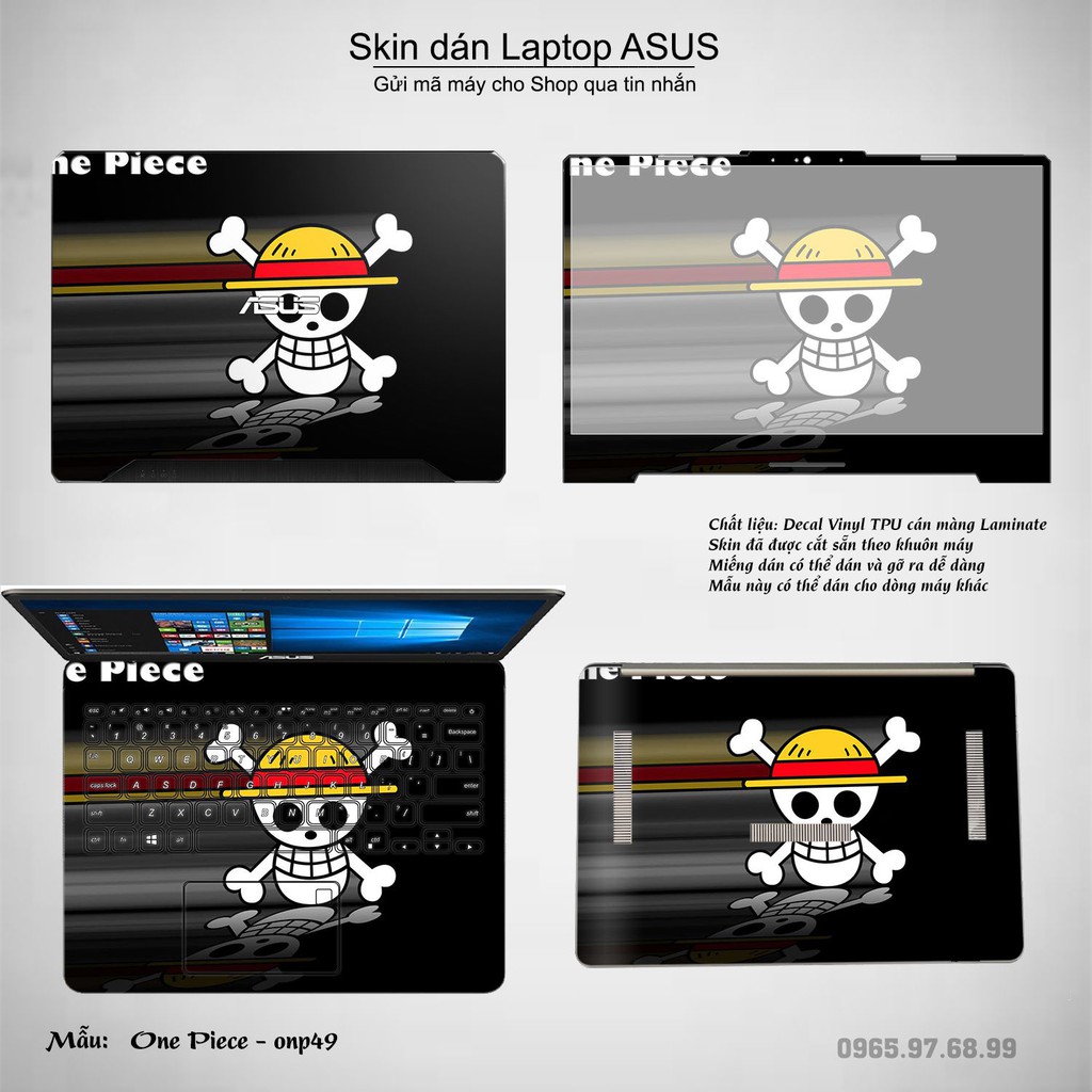 Skin dán Laptop Asus in hình One Piece nhiều mẫu 25 (inbox mã máy cho Shop)