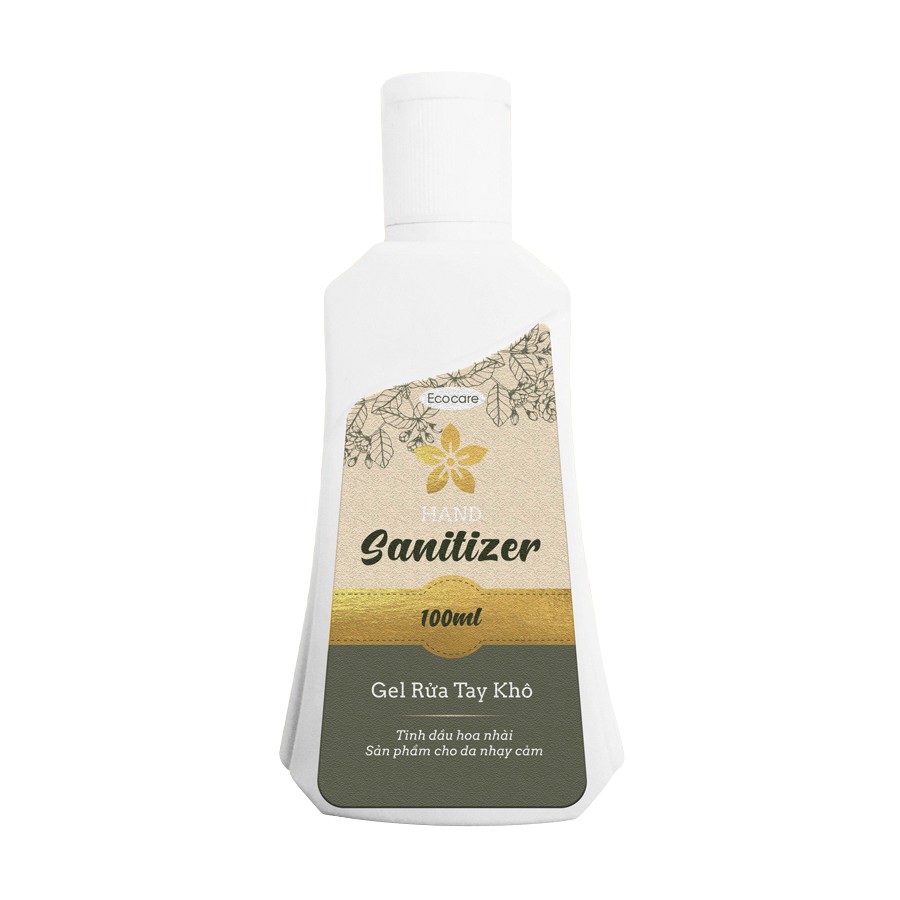 Nước rửa tay khô sát khuẩn dạng gel hương hoa nhài Ecocare 100ml
