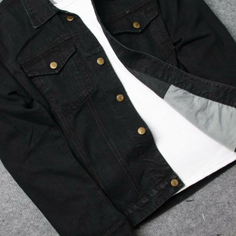 Áo Khoác Jean Nam Nữ Áo Jean Khoác Bò Phong Cách Trẻ Trung Xanh Đen Unisex - GUTADI