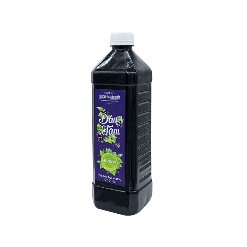 Bộ 2 chai nước cốt dâu tằm tươi Đà Lạt  1000ml lên men tự nhiên an toàn vệ sinh làm đẹp da