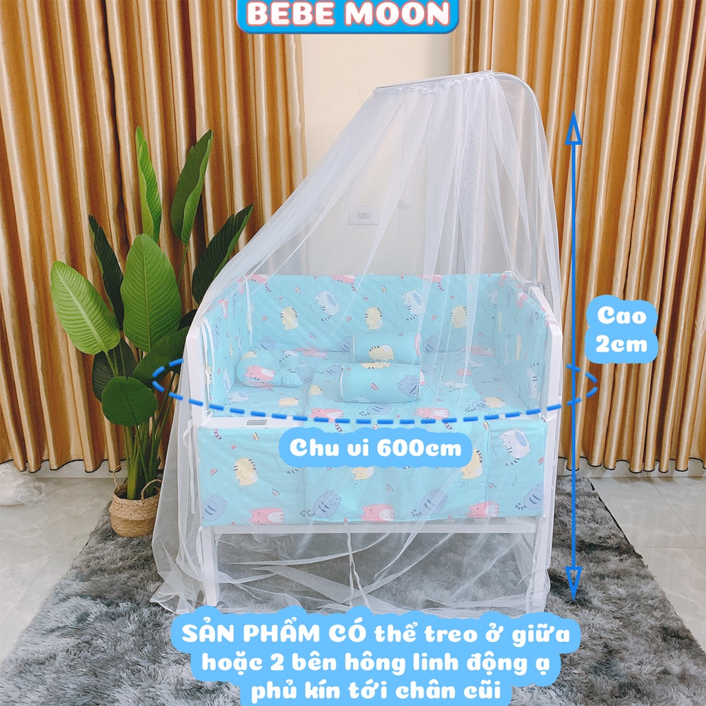 [HỎA TỐC] Bộ Khung Treo Màn Cũi,  Màn Tuyn Có 3 Màu Sắc Có Cửa Cho Bé BeBe Moon