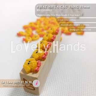 8 Hạt nhựa Cậu vàng 15mm