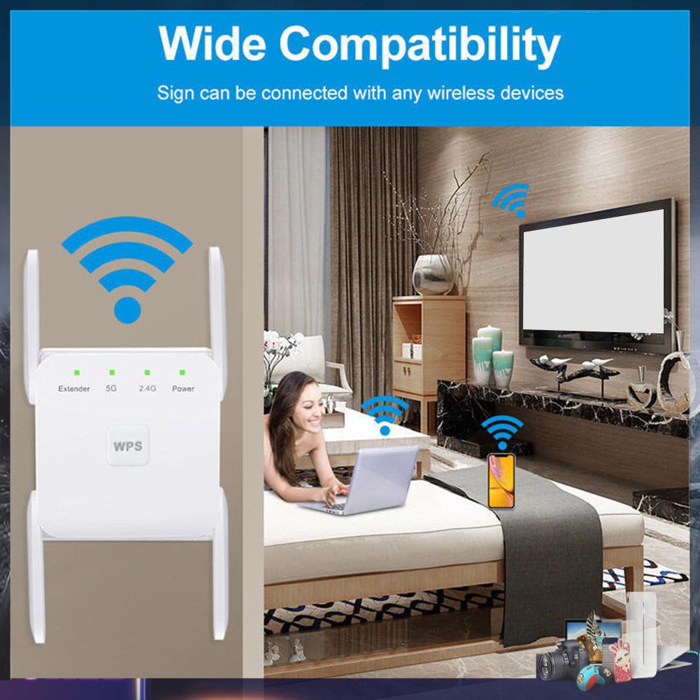 Bộ Khuếch Đại Tín Hiệu Wifi 4-antenna 2.4ghz 5.8ghz 1200mbps | BigBuy360 - bigbuy360.vn