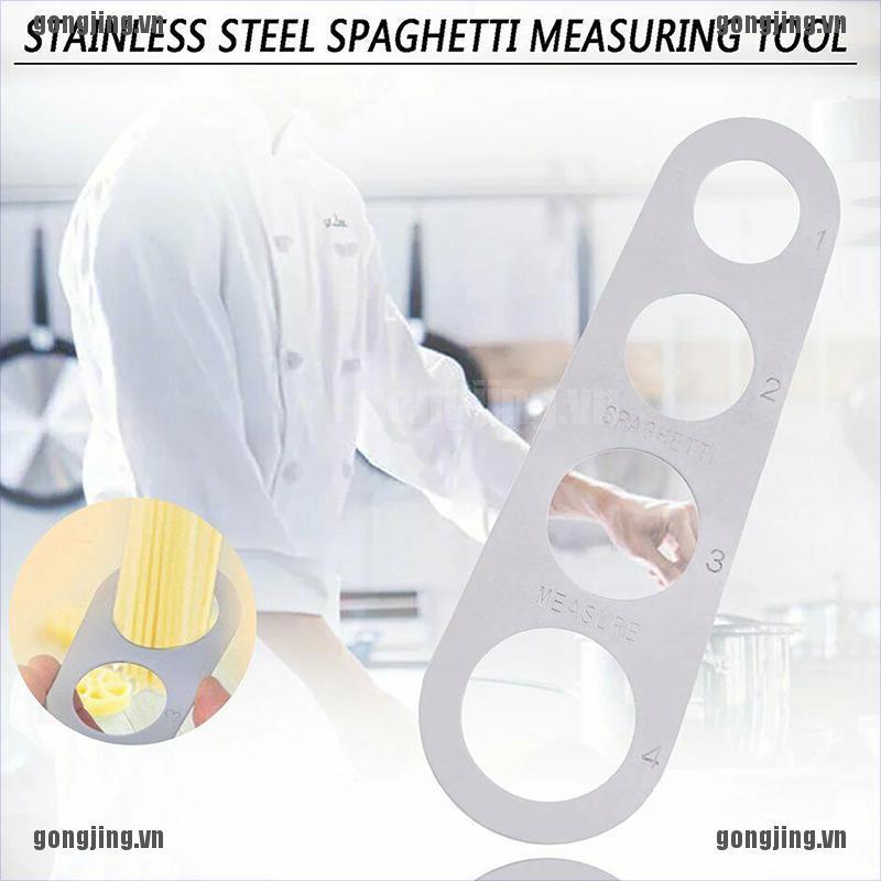 GONJ Easy Clear Pasta Ruler 4 Serving Portion Stainless Steel Spaghetti Measurer