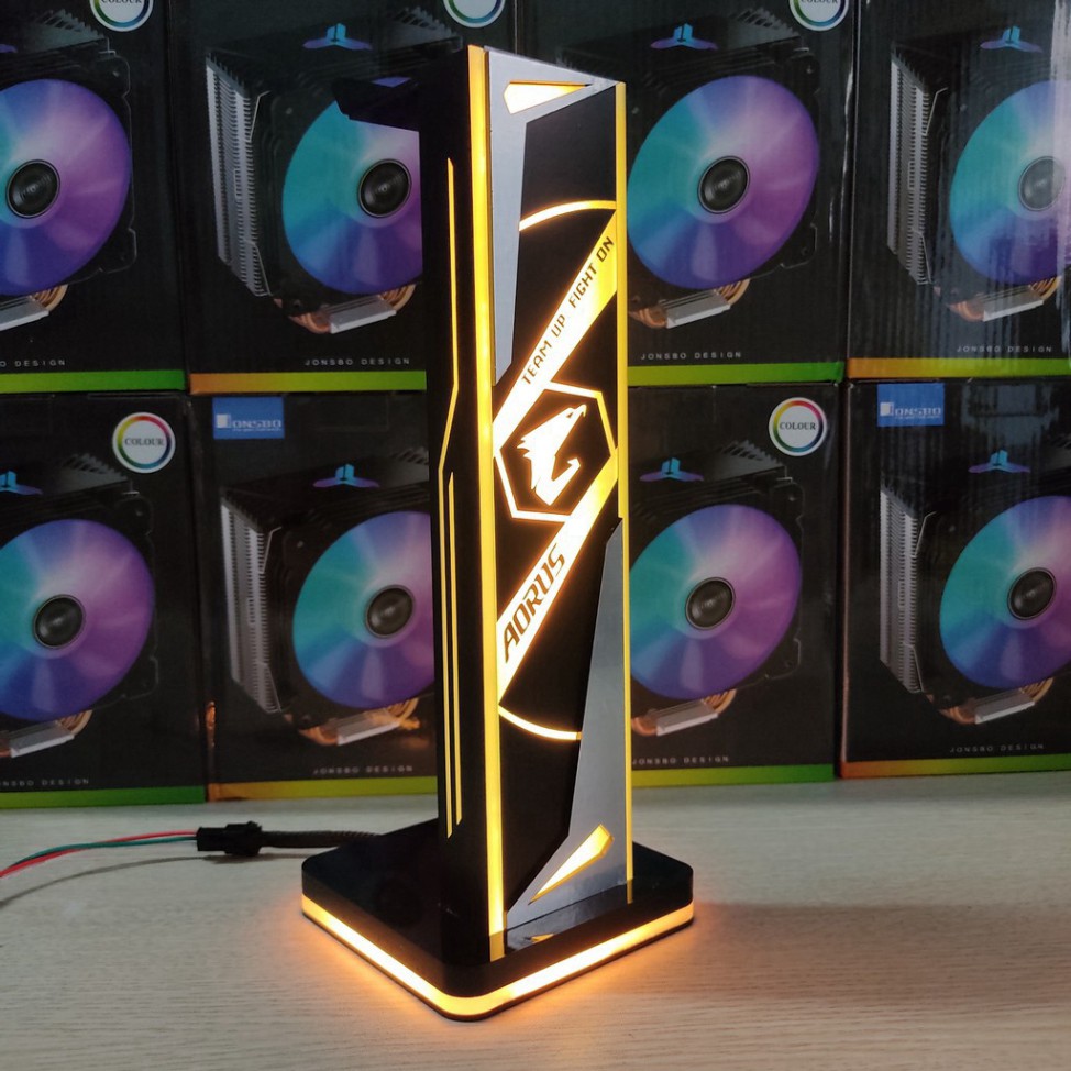 ☑  Giá treo tai nghe Gaming Logo Aorus Pro Led RGB | BigBuy360 - bigbuy360.vn