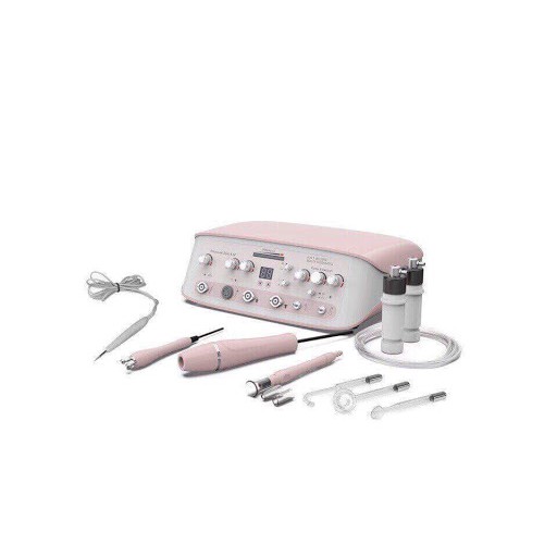 Máy Chăm Sóc Da 5in1 Chính Hãng Ultrasonic Cho Spa Phun Sương Hút Mụn Điện Di Tím Đốt Nốt Thải Chì