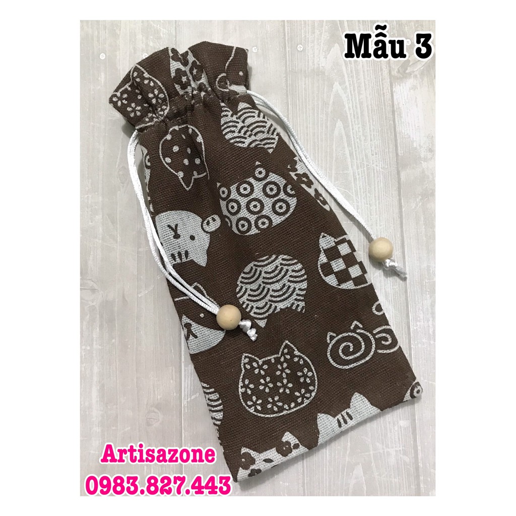 Túi vải dây rút 02 lớp - Kích thước: 10cm x 22cm - 01 chiếc (Đọc kỹ mô tả sản phẩm)