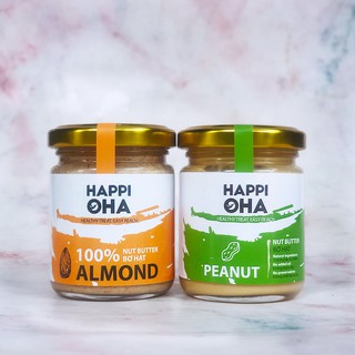 Bơ hạnh nhân 100% + Bơ đậu phộng 100% (Combo 100g x 2) - HAPPI OHA