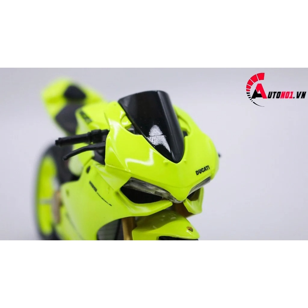 MÔ HÌNH XE DUCATI 1199 GREEN NEON ĐỘ MÂM TỈ LỆ 1:12 AUTONO1 D178