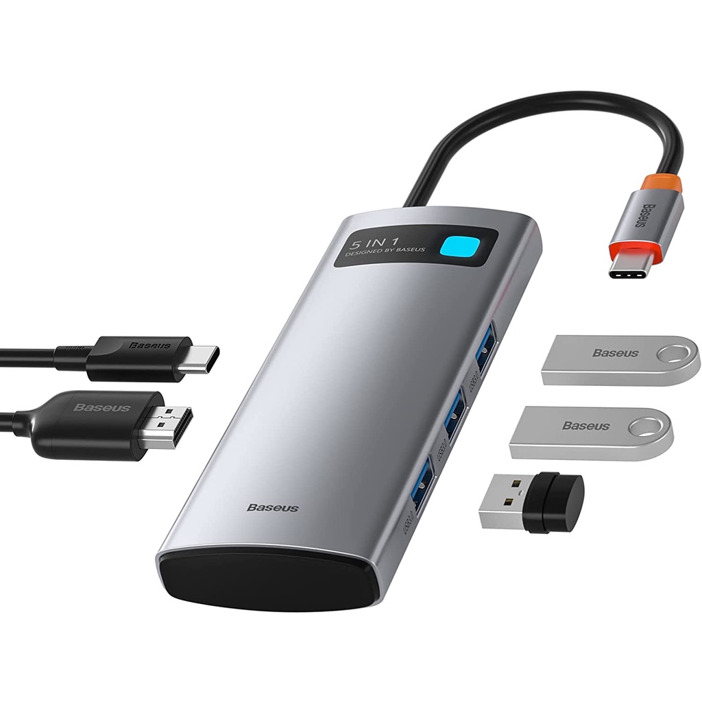 Hub chia cổng Baseus cổng Type C sang HDMI USB 3.0 cho Laptop Epad Matbook