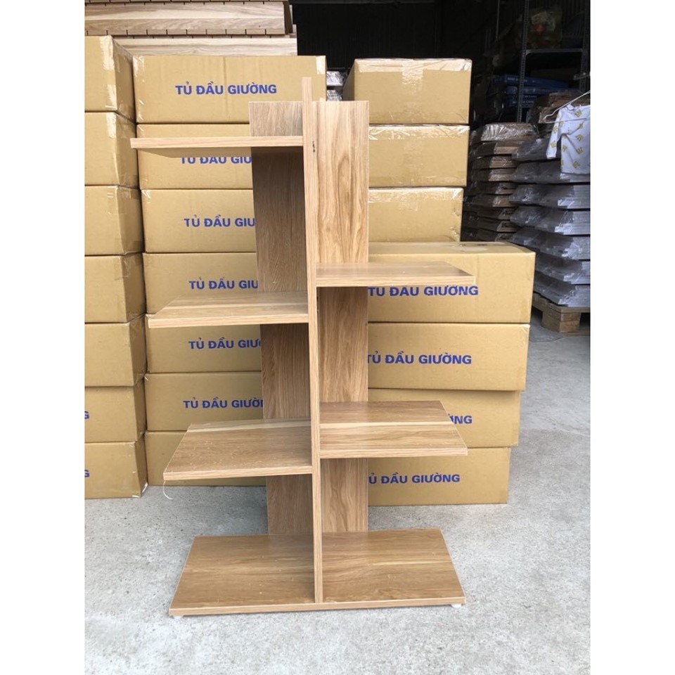 Kệ sách gỗ vuông 5 tầng để bàn - Kệ để bàn làm việc sang trọng hiện đại gỗ MDF