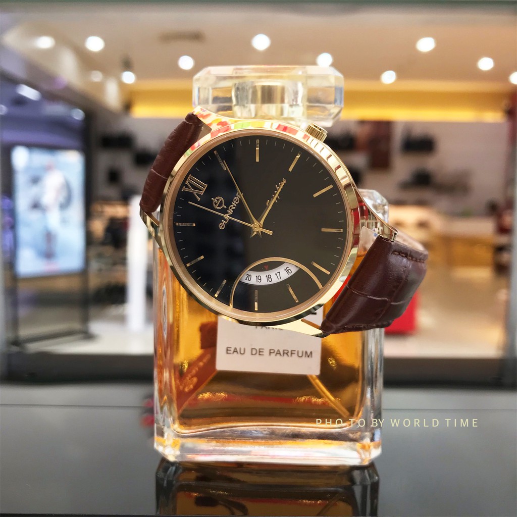 Đồng Hồ Nam Sunrise DM783SWA B  [ Full Box  + Thẻ BH 3 NĂM  ] Sapphire Chống Xước , Chống Nước - Dây Da Cao Cấp