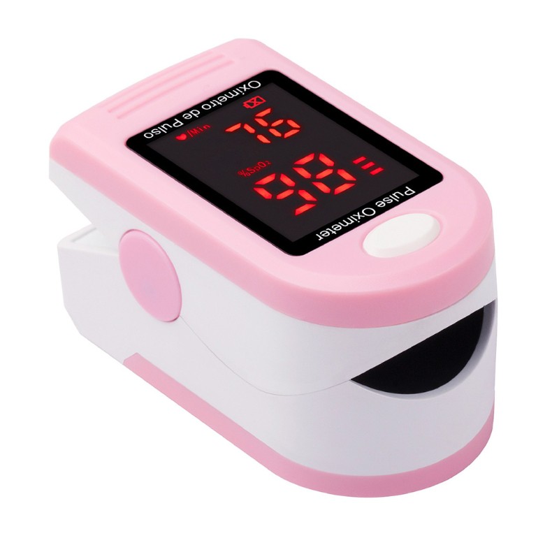 SPMH Fingertip Pulse Oximeter Oxymeter SPO2 PR PI Monitor LED Display with Lanyard