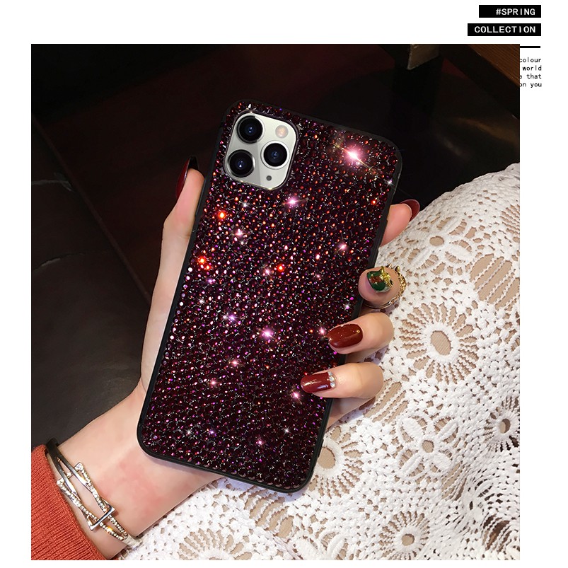 Nửa Đêm Kim Cương Giả Lấp Lánh Sang Trọng Cho iphone 14 12 pro max 13 pro max Vỏ