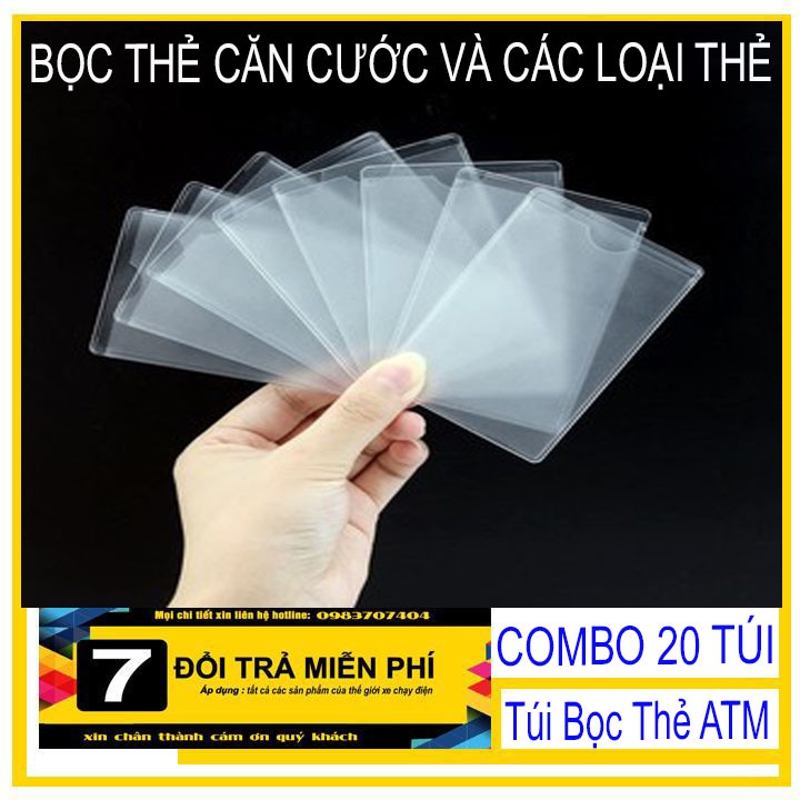 COMBO 15 CHIẾC BỌC CCCD /Bọc bảo vệ thẻ căn cước công dân, thẻ ngân hàng, thẻ tín dụng, bằng lái xe không thấm nước