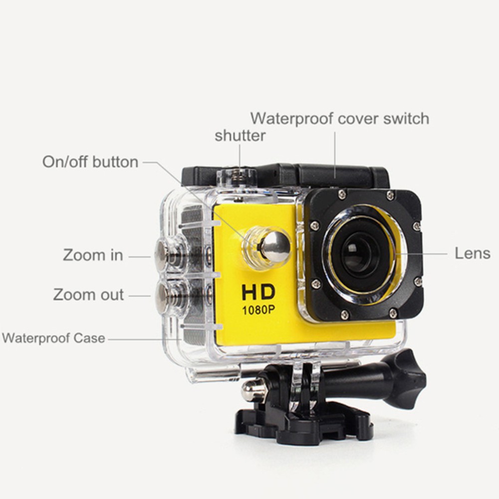 Camera Hành Trình Thể Thao Chống Nước 12mp Hd 1080p 32gb