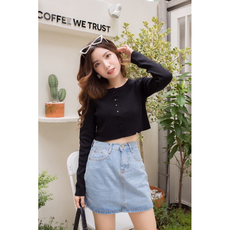 Áo croptop tay dài Dami