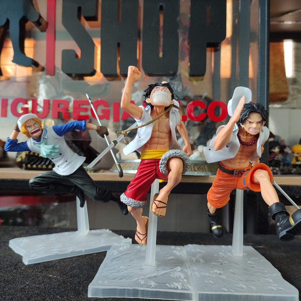 Mô Hình One Piece Nhân Vật Luffy, Ace, Sabo Marrine 16cm fullbox