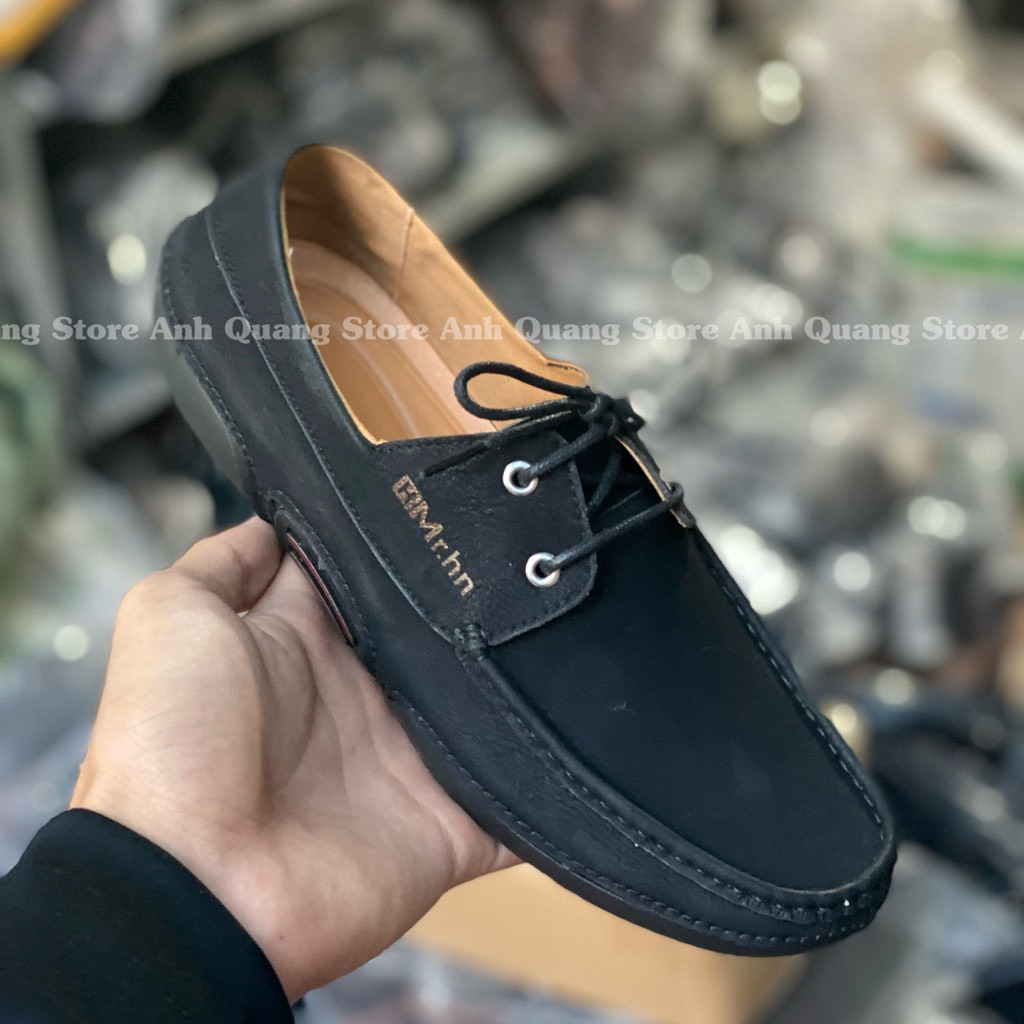 Giày lười nam cao cấp chất liệu da bò mềm mại phong cách trẻ trung năng động AQ833