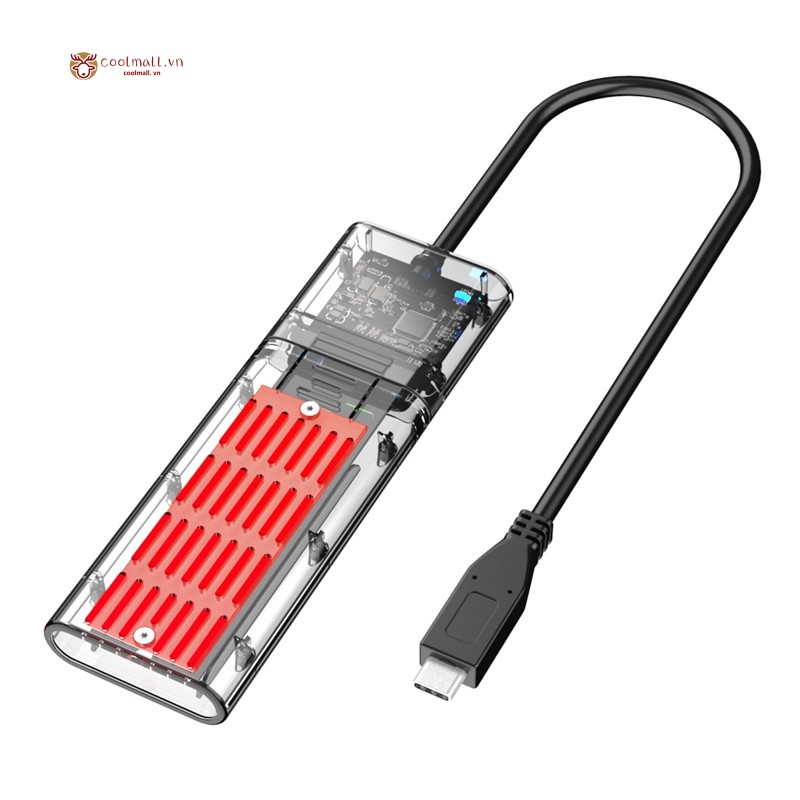 Vỏ Đựng Ổ Cứng Ngoài M.2 Ngff Sata Ssd Trong Suốt