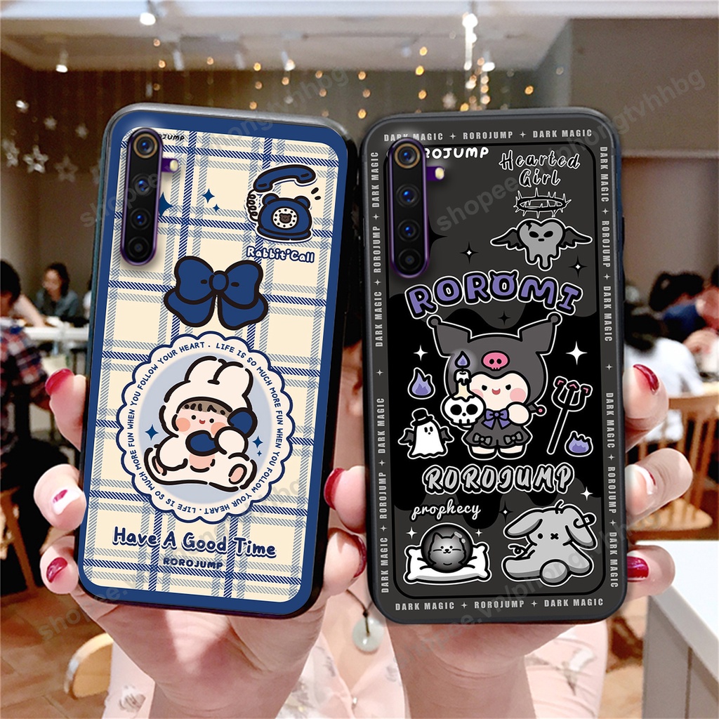 Ốp lưng Realme 6 / Realme 6 Pro trái tim gấu thể thao , smile mặt cười cực cute