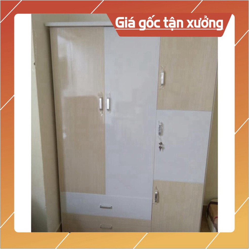 [Chỉ ship HN]Tủ quần áo nhựa Đài Loan 3 cánh / 3 buồng người lớn kích thước 185*126 cm _freeship HN