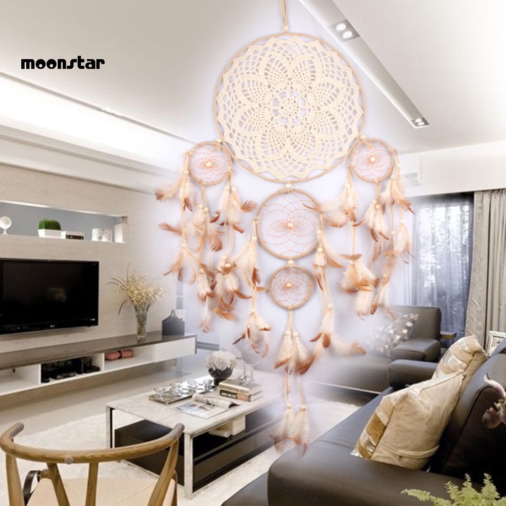 Dreamcatcher thiết kế 5 vòng treo tường chuyên dụng trang trí không gian