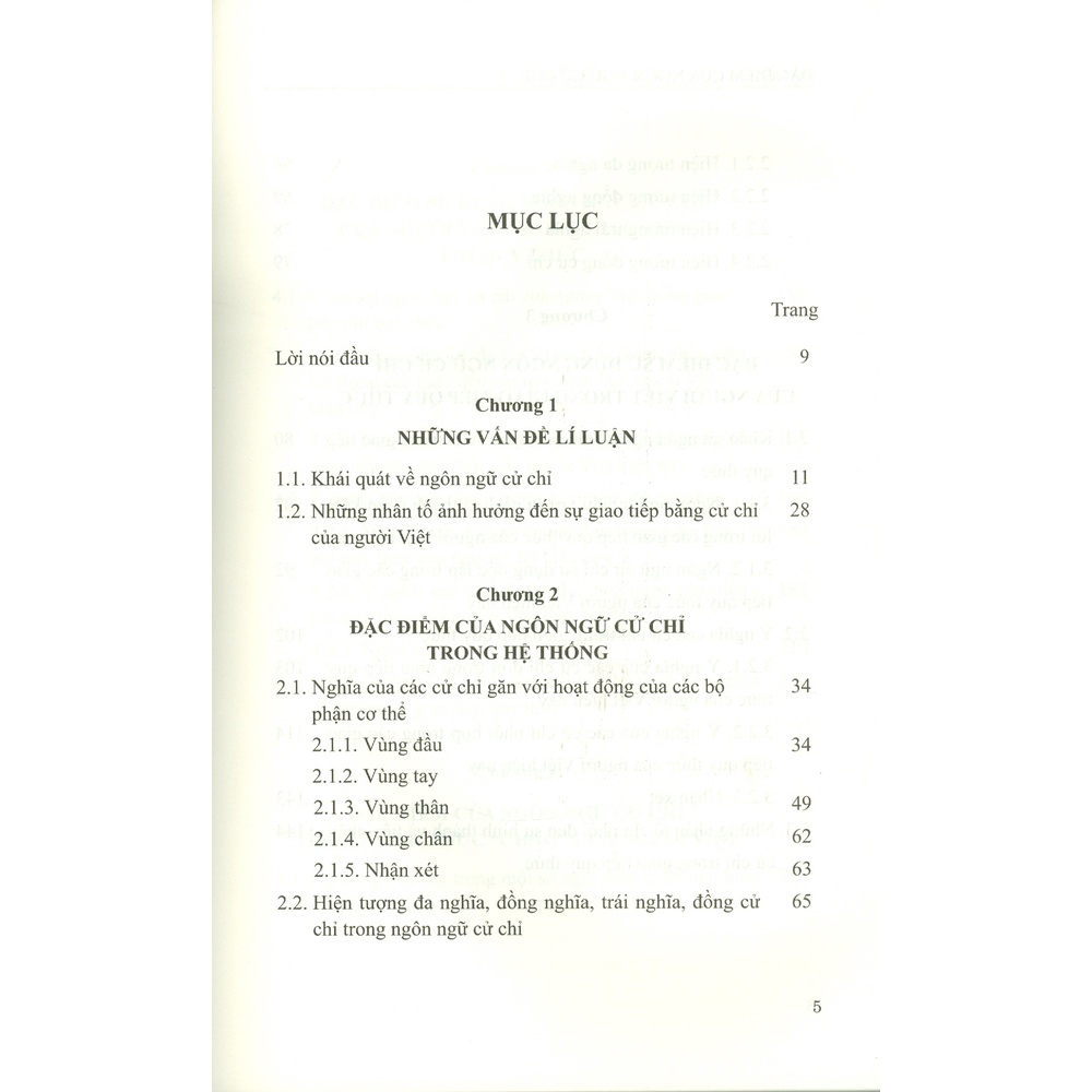 Sách - Đặc Điểm Của Ngôn Ngữ Cử Chỉ Trong Giao Tiếp Của Người Việt Hiện Nay