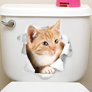 Miếng dán tường hình con mèo 3D