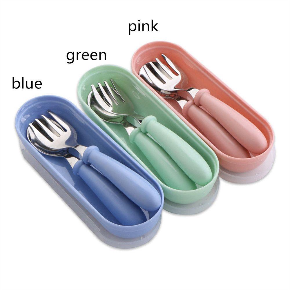 Bộ Dụng Cụ Ăn Uống 1 Món Bằng Thép Không Gỉ Họa Tiết Hoạt Hình Dễ Thương Cho Bé