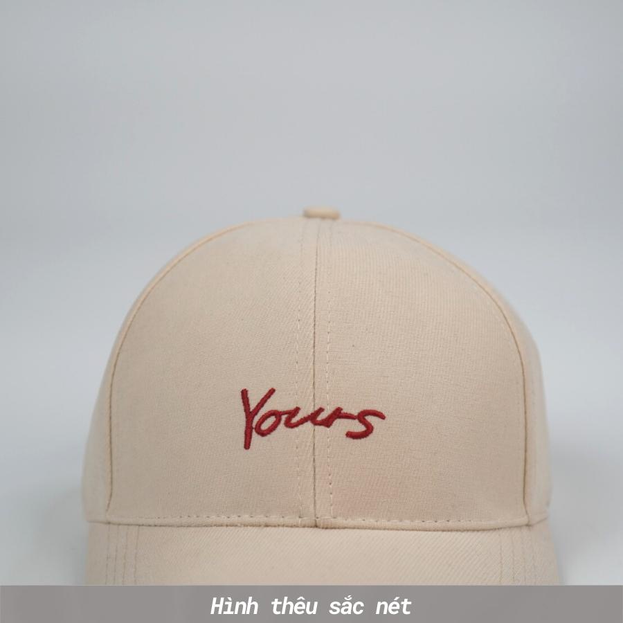 Mũ lưỡi trai Unisex  Nón kết Ulzzang thêu YOURS dành cho nam nữ Molly Fashion – NK08