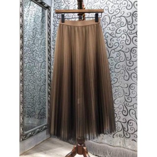 Chân váy xếp li dài màu loang BCiTL