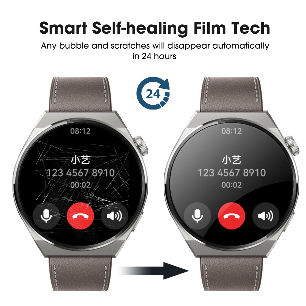 1 Kính Cường Lực 9D Viền TPU Dẻo Bảo Vệ Màn Hình Đồng Hồ Huawei Watch GT3 Pro 43mm 46mm /