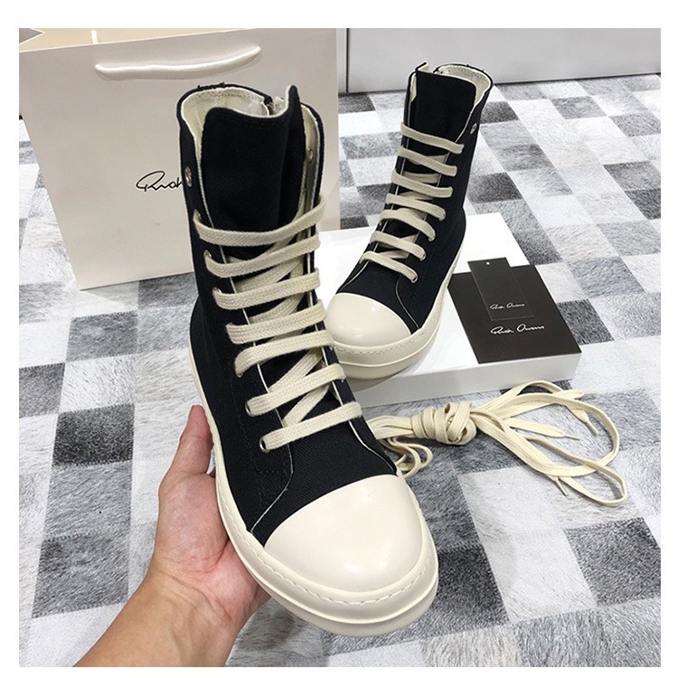 Giày Sneaker Rick Owen Cổ Cao Đế Thơm Vani Full Size Nam Nữ