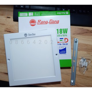 Đèn LED Ốp trần Mỏng Vuông 18W Rạng Đông Ánh Sáng Trắng