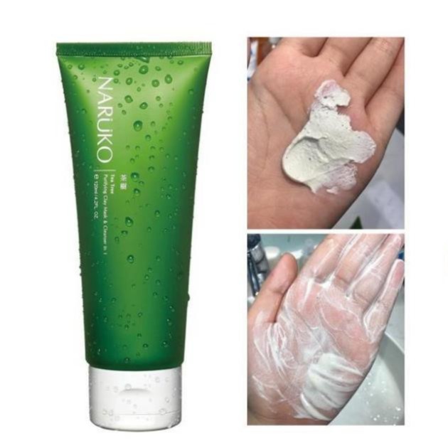 [Bản Đài-Có Bill] Sữa rửa mặt tràm trà NARUKO Tea Tree Purifying Clay Mask & Cleanser, Sữa rửa mặt N