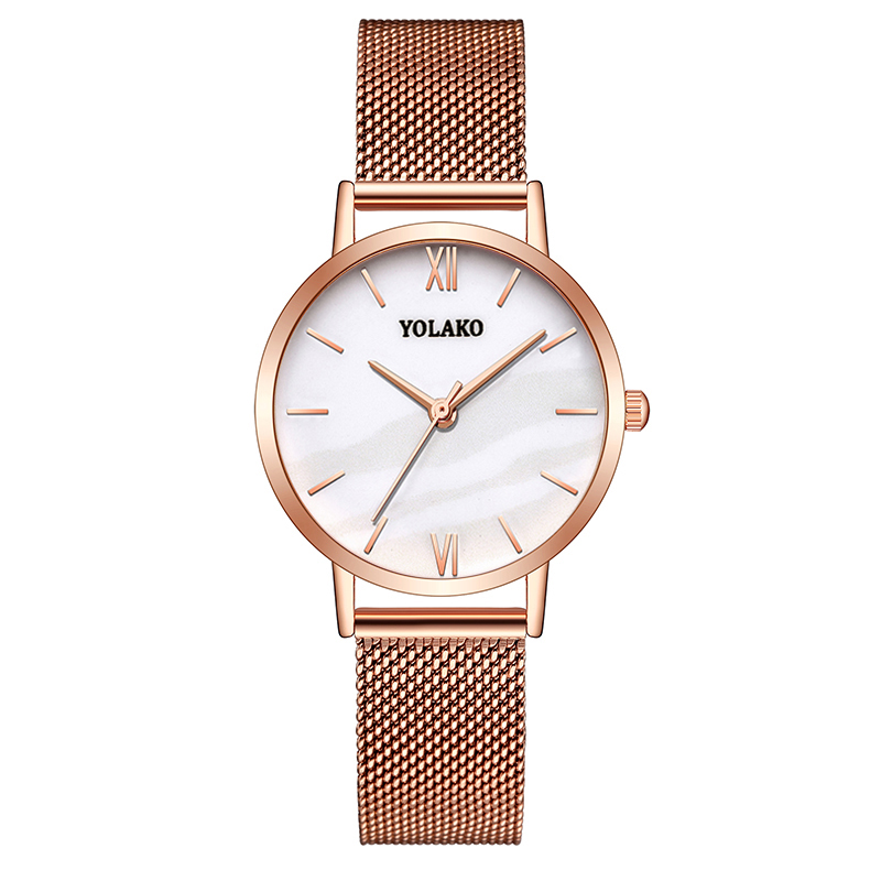 ZOLFA Luxury Rose Gold Mesh Belt Womens Watches Elegant White Dress Quartz Ladies Wrist Watch Analog Clocks Women Gift Watches Đồng hồ nữ