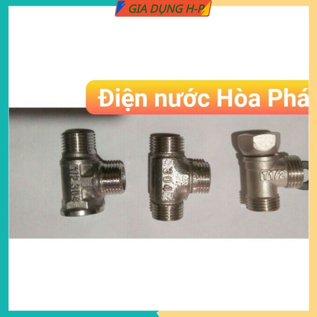 T 2 ren ngoài 1 đầu ốc, Tê Chia Nước Bồn Cầu, T giảm áp inox 304 xịn hàng đẹp.TẶNG KEO NON.