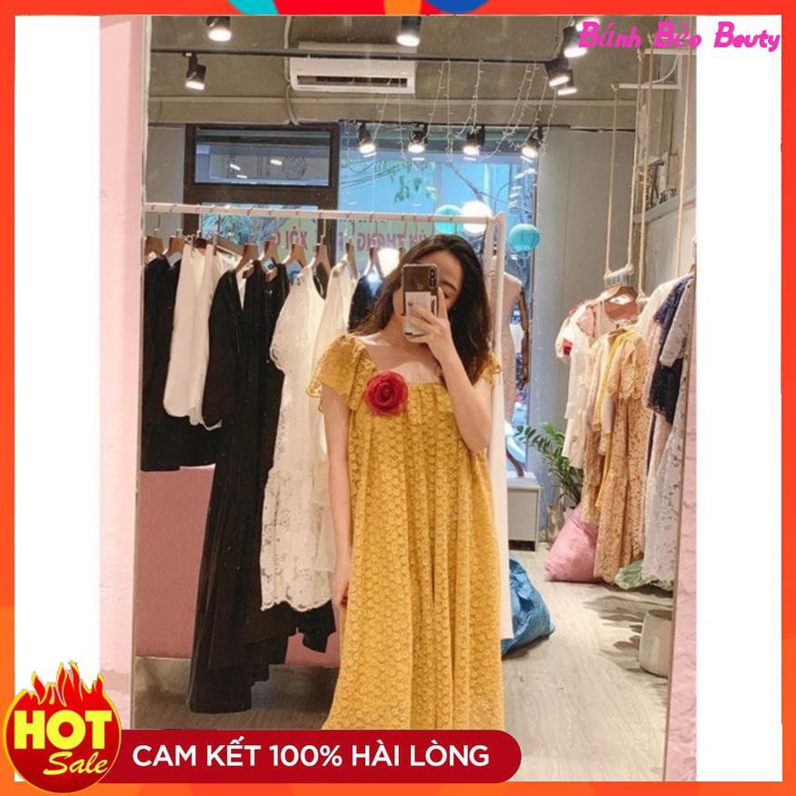 Váy ren vàng hot hit 245