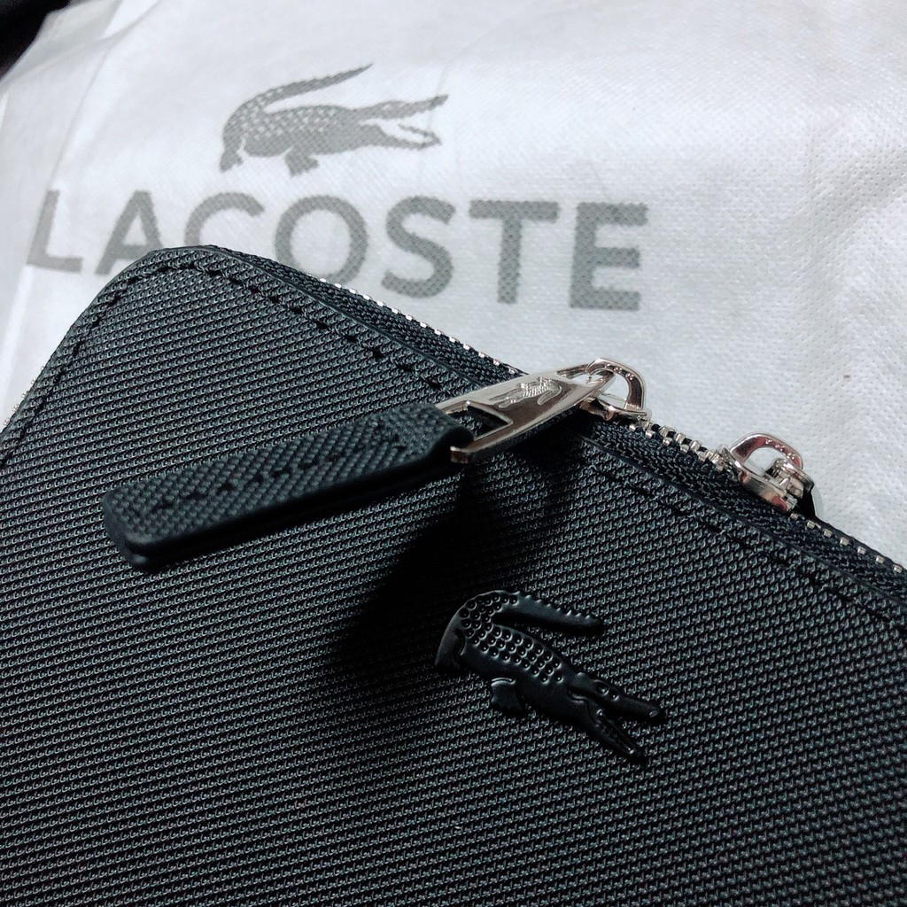 Túi Lacoste hộp sọc chéo xanh - XK836