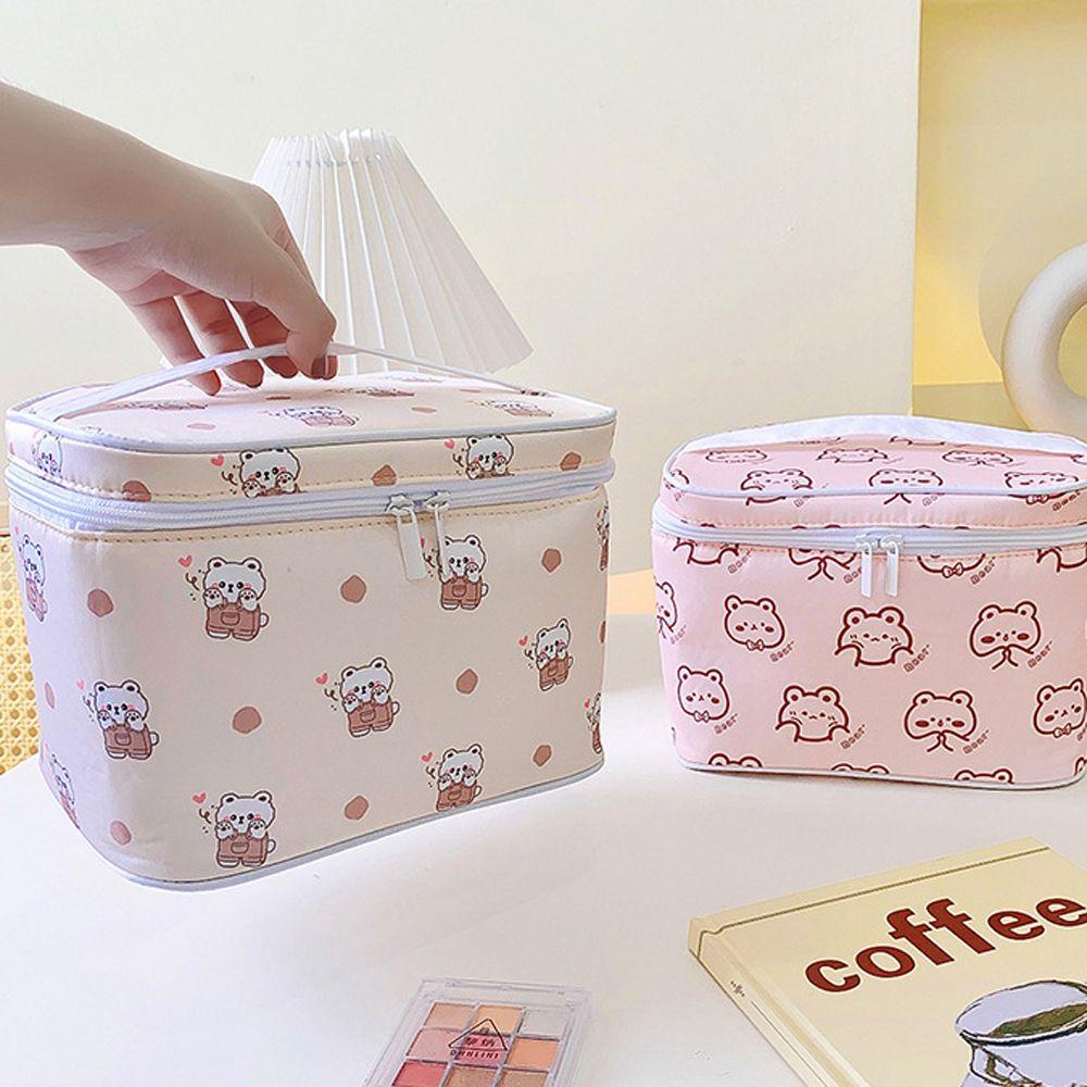 SOMEDAYZL Túi Đựng Mỹ Phẩm Du Lịch Tiện Lợi Họa Tiết Hoạt Hình Xinh Xắn Ốp