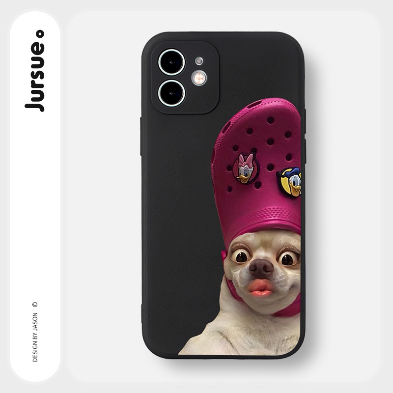 Ốp lưng JURSUE hoạt hình cặp đôi dễ thương đẹp độc lạ cho iPhone 13 12 11 Pro Max SE 2020 X XR XS 8 7 ip 6S 6 Plus Y2099