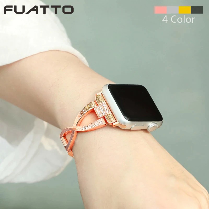 DÂY APPLE WATCH ĐÍNH ĐÁ CỰC XINH CHO SERIES 6/5/4/3/2/1 38mm/ 40mm/42mm/44mm