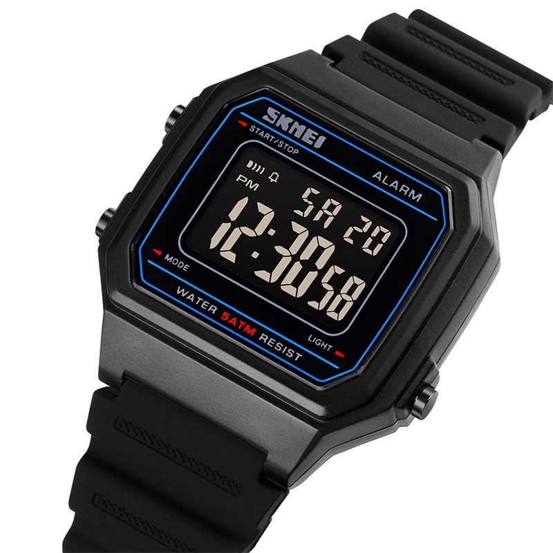 Đồng Hồ Điện Tử Skmei 1698 Chống Thấm Nước Dây Silicone 50m Đa Năng Dành Cho Nữ