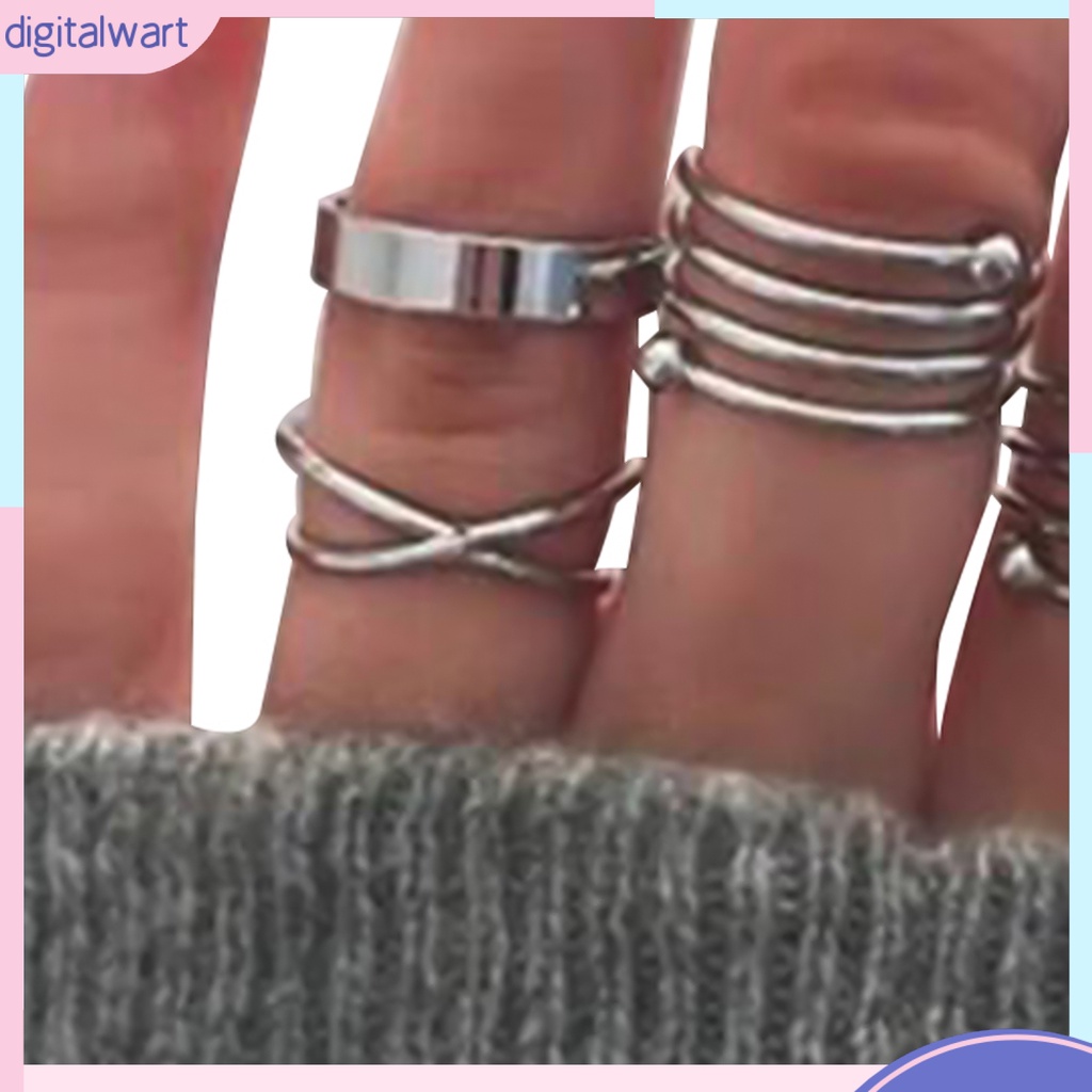 Set 6 Nhẫn Đeo Khớp Ngón Tay Vintage Cho Nữ