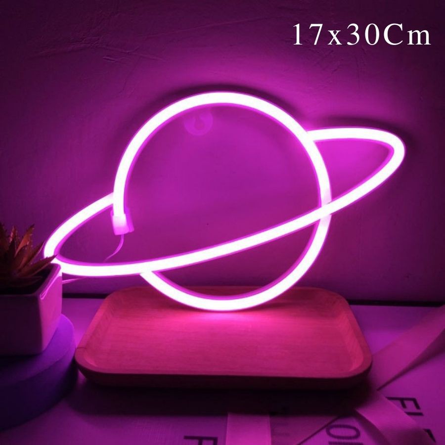 Đèn led NEON treo tường ,decor phòng ngủ dùng pin và USB, đèn trang trí phòng ngủ đẹp