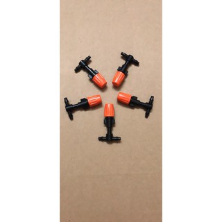 5 béc phun sương 1 hướng cam ống 6mm(4,5,6 ly ,điều chỉnh được) chuyên tưới lan, rau mầm