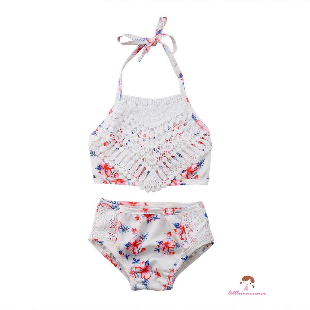 ❤XZQ-Toddler Baby Girl Lace Floral Swimwear Bathing Suit Swimsuit Beachwear Clothes